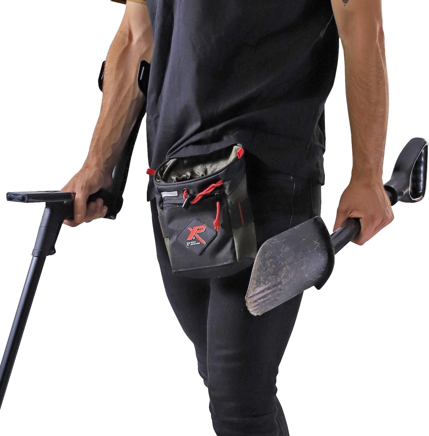 XP Metal Detectors Fundbeutel – mit einer großen zugänglichen Tasche und einer kleinen Reißverschlusstasche – Mehrere integrierte Molle-Befestigungssysteme (XPPOUCH)