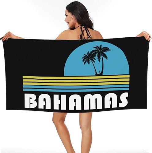 Miniatura 7 de Bahamas - Toalla de playa con toalla, toalla de playa de microfibra suave de 27.5 pulgadas, de secado rápido, absorbente, sin arena, manta de playa