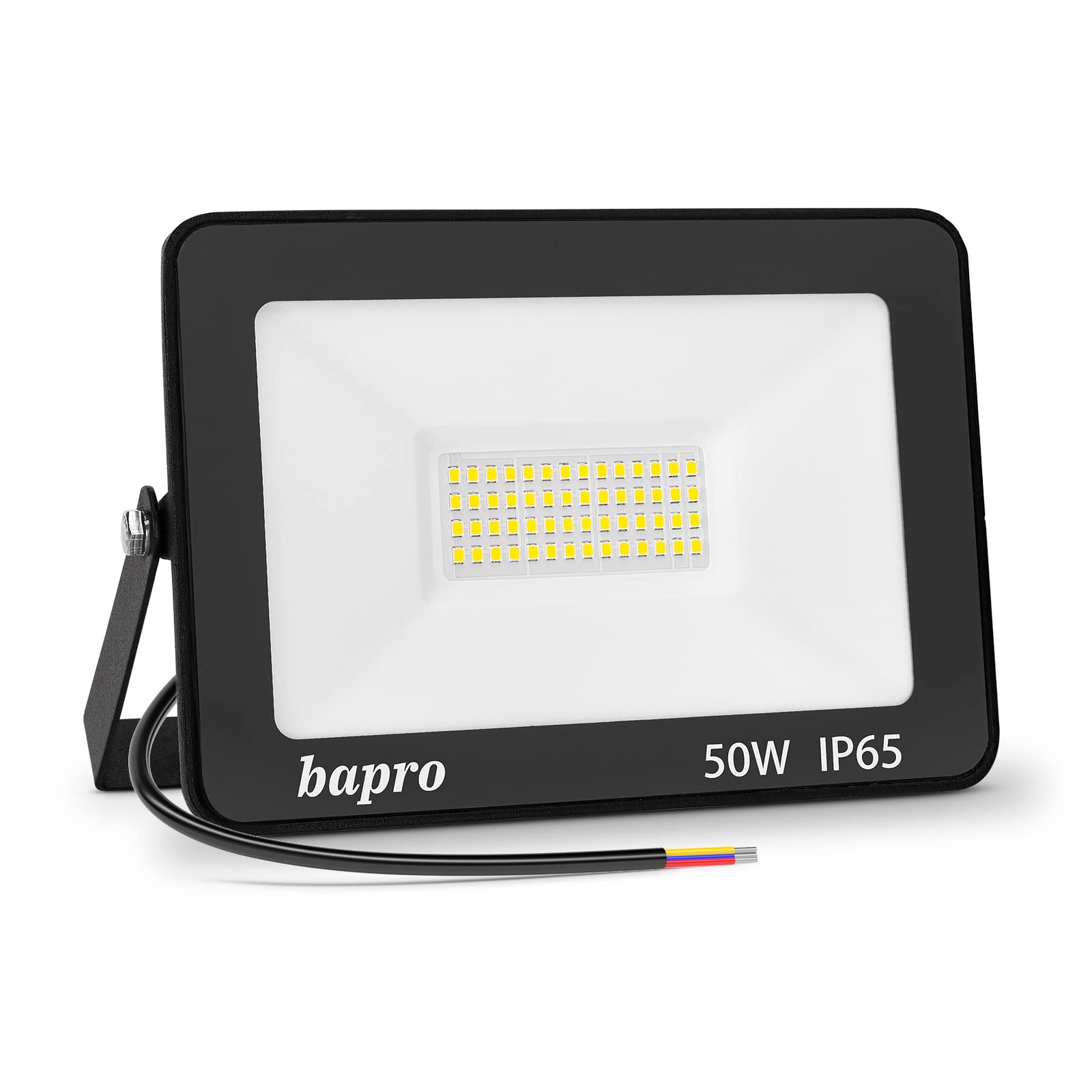 Flood Lights Outdoor 50W 5000lm LED Floodlight Super Bright, Floodlight 6500K Cool White, IP65 Waterproof Outside Lighting Mains Powered, Security Lights LED Work Light for Garden, Patio, Yard, Garage
