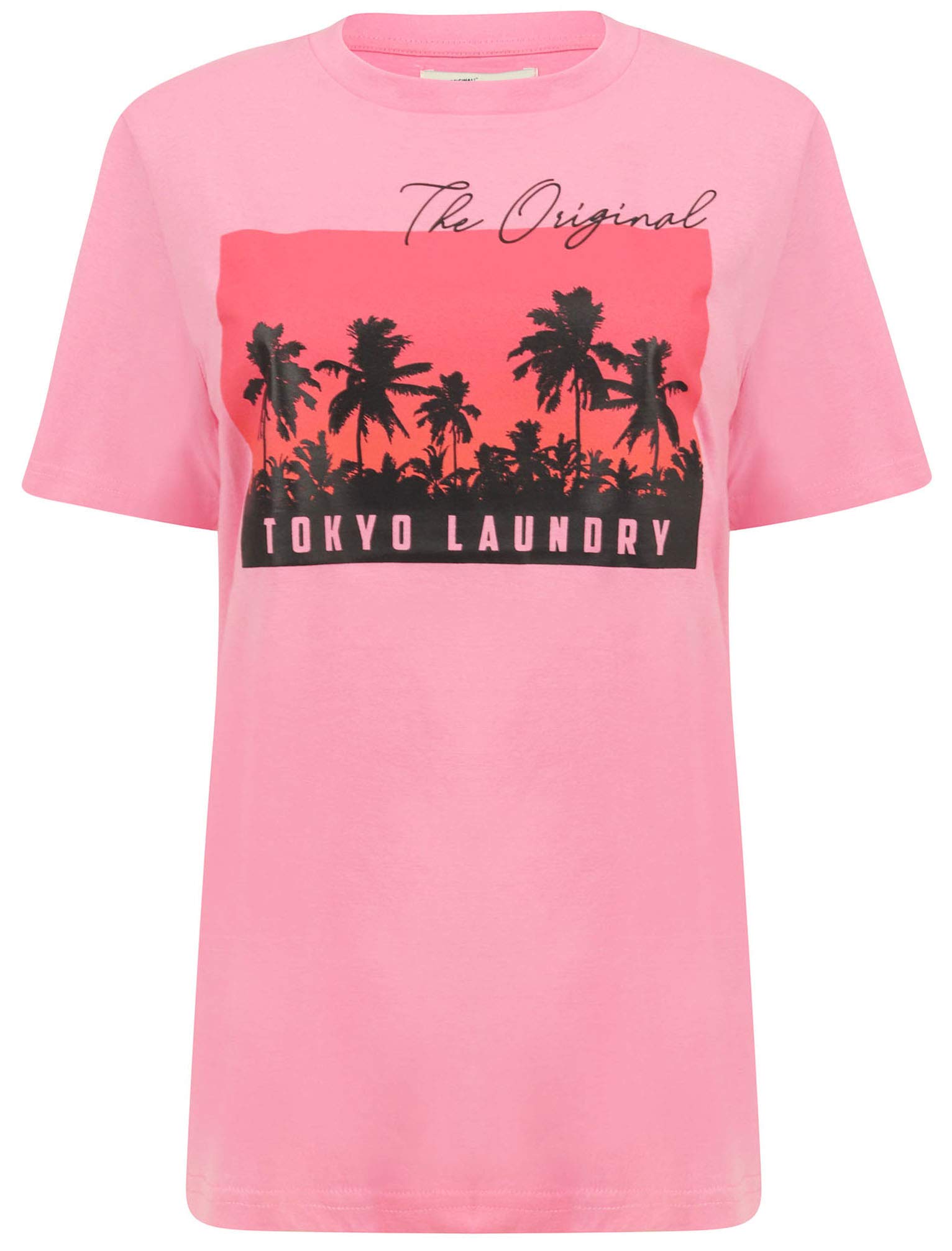 Tokyo LaundryWomen's Alaro Palm Print Cotton Crew Neck T-Shirt