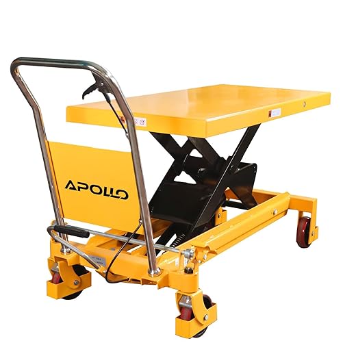 APOLLOLIFT Single Scissor Hydraulic Lift Table/Cart 3300lbs Capacity 39.4" Lifting Height