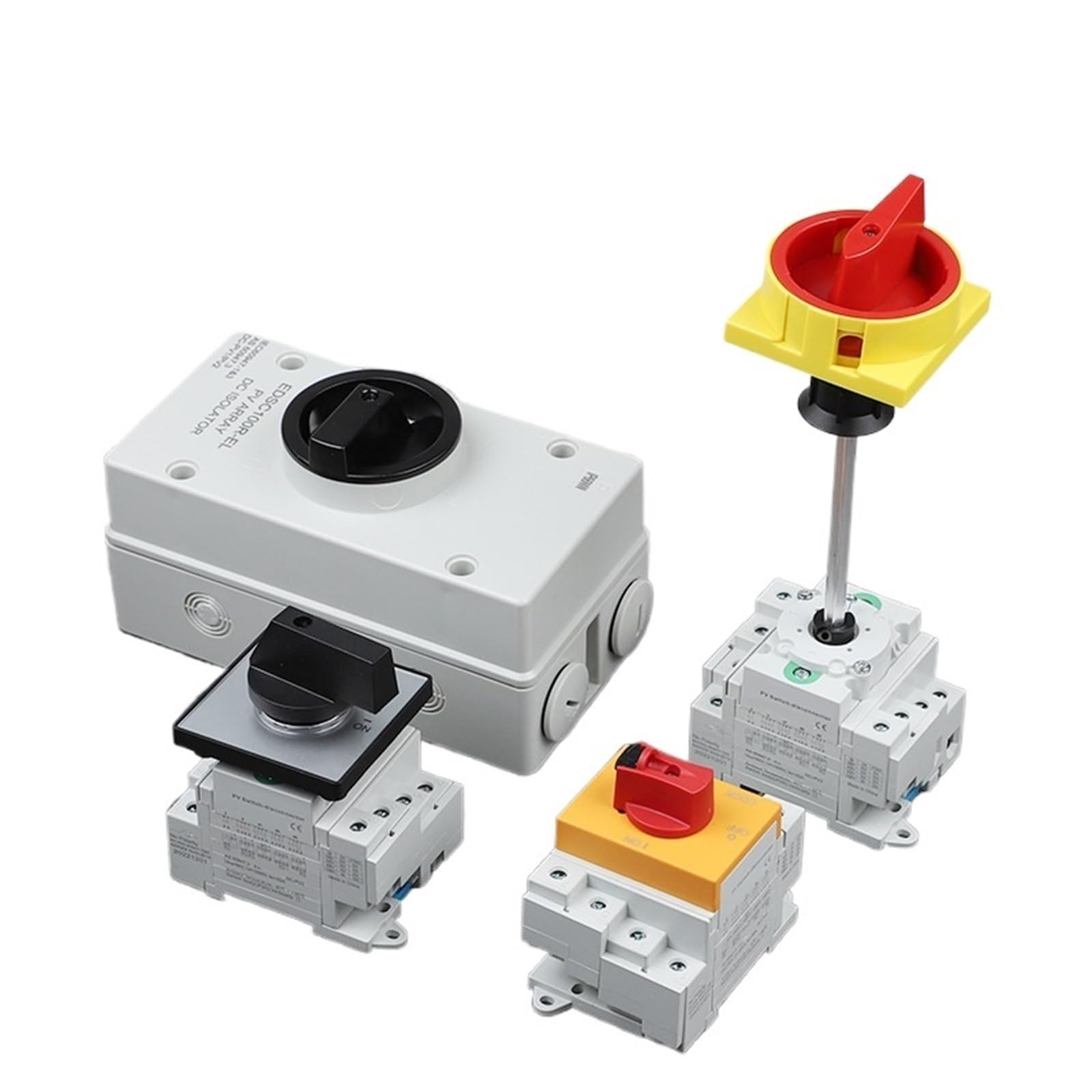 COKYIS Interrupteur d'isolement série DSC, boîte en Plastique Externe 32A 300V-1200V DC, Interrupteur de Charge photovoltaïque (Size : 2P 16A/1000V)