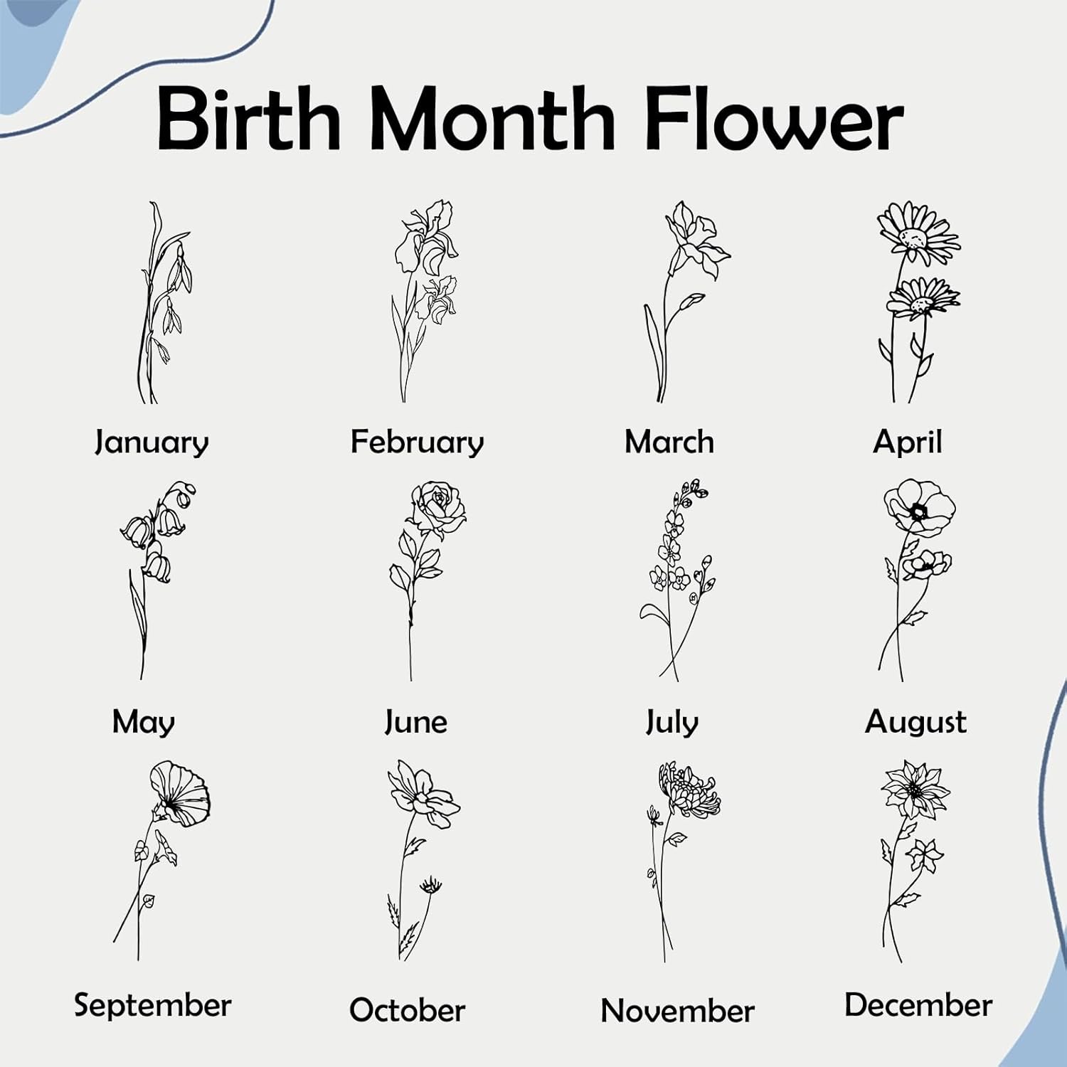 CusCosCes Ships Next Day, Personalized Birth Flower Blanket with Name,Custom Gift for Mom from Daughter Son, Customized Throw Blanket for Mom Dad,Birthday Gift Blanket for Best Friend(50"x 60")