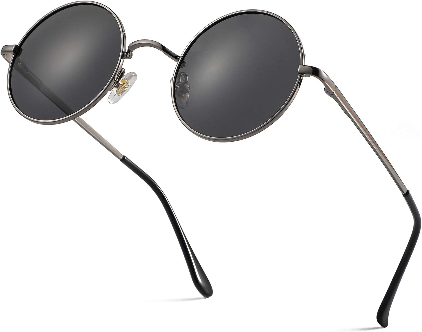 Retro Small Round Polarized Sunglasses for Men Women Circle Hippie Style Sun Glasses