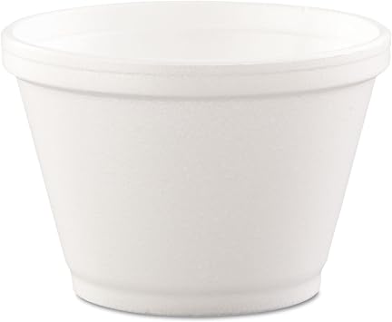 Dart 6SJ12 Foam Containers, 6oz, White, 50/Bag, 20 Bags/Carton