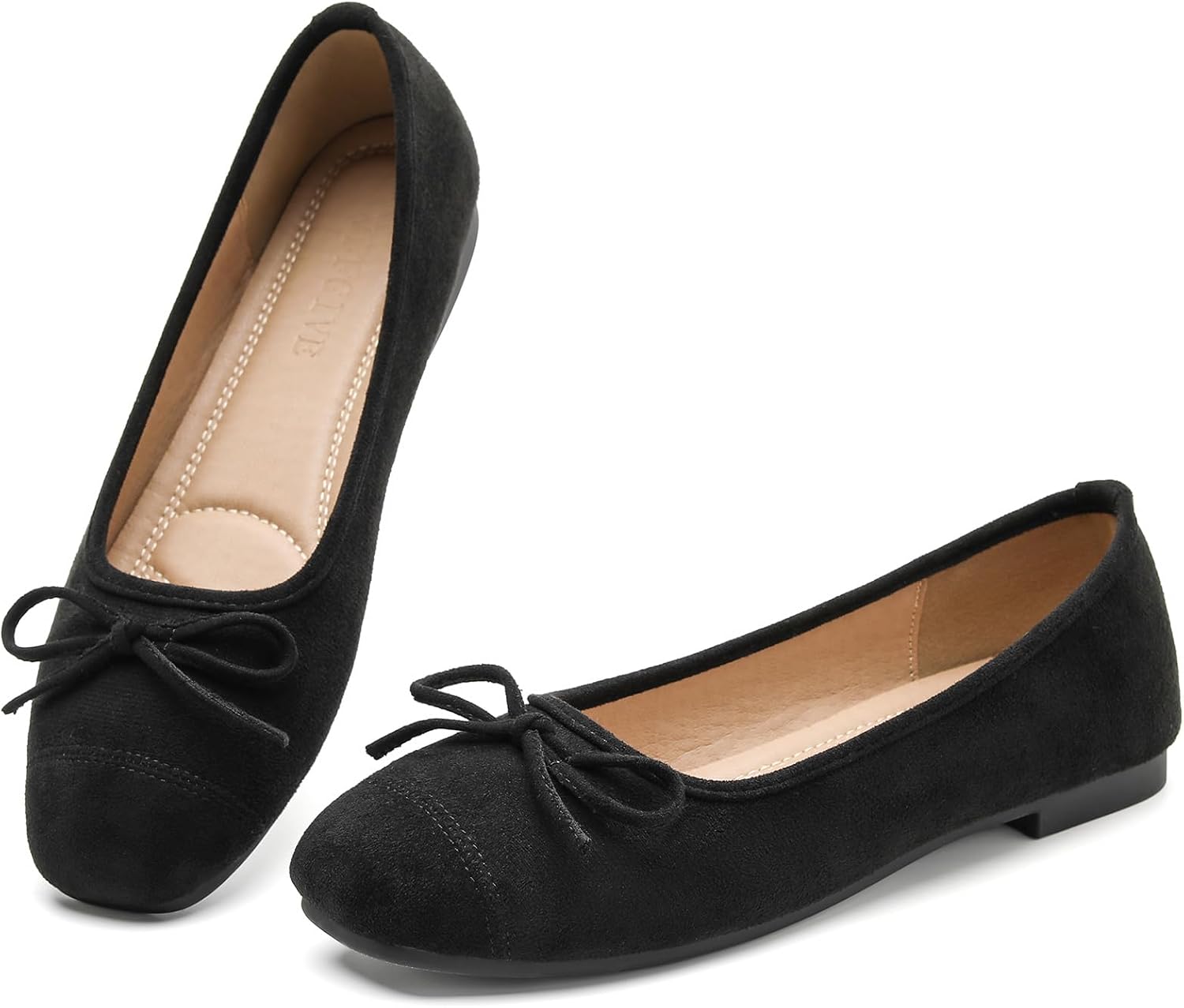 Women's Round Toe Ballet Shoes Flats Comfortable Ballerina Shoes Slip On Work Flats for Walking,Driving,Dressy