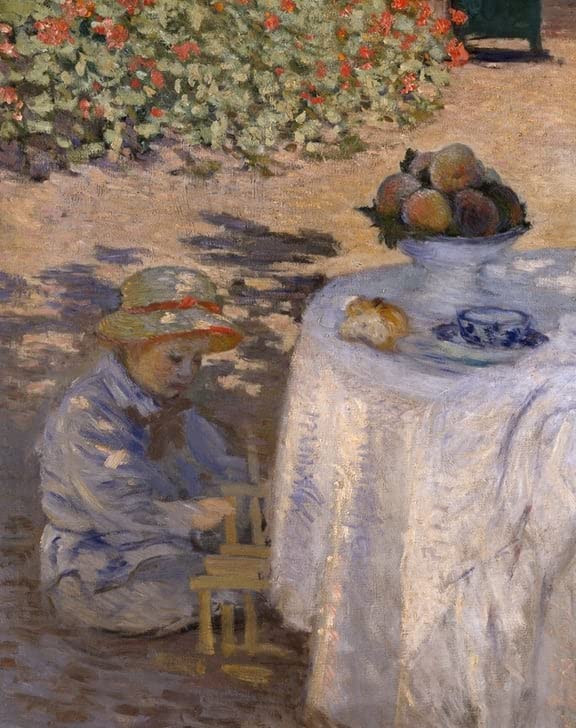 Impression d'art Monet Le Déjeuner | Tableau vintage de qualité 60x90cm