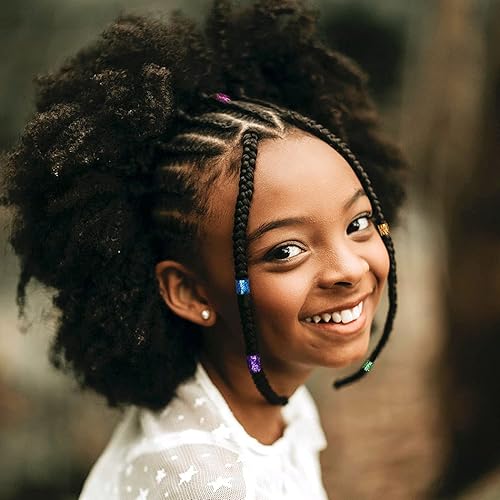 Miniatura 9 de Liliyab - 350 joyas para el cabello para mujer trenzas cuentas de rastas para decoración del cabello clips de anillos de aluminio puños de metal