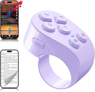 TikTok Scrolling Ring Remote Control, Page Turner for iPad iPhone Tablets