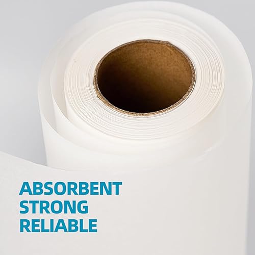 Miniatura 5 de Papel de mesa de examen, protección de barrera, 21 pulgadas x 225 pies, caja blanca lisa de 12 rollos, suministros de papel de mesa médicos