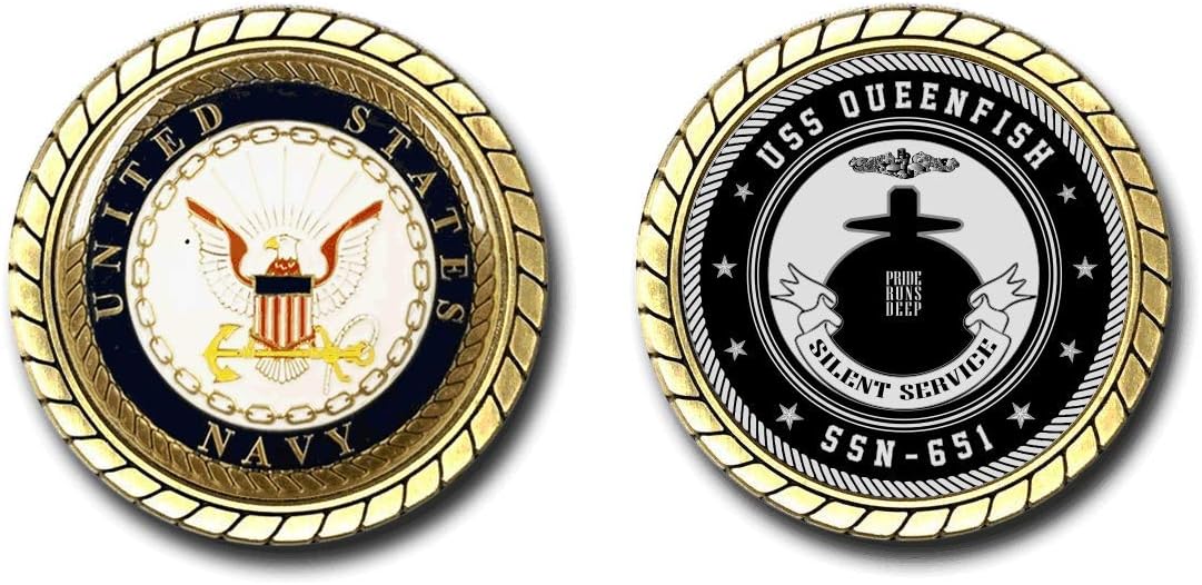 USS Queenfish SSN-651 US Navy Submarine Challenge Coin - Officially Licensed Thumbnail