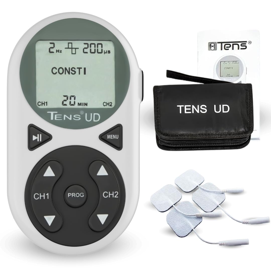 Tens Electroestimulador Analgésico Digital 10 programas TENS para Alivio Dolor de Espalda, Artrosis, Tortícolis, Artritis, Ciática, Lesiones Deportivas, Tensión Muscular, Postoperatorios