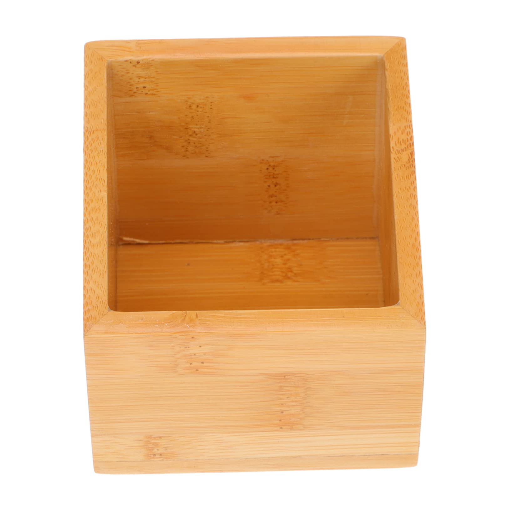 Unomor 1Pc Wooden Tea Storage Box with Open Mouth Design Versatile Organizer for Tea Bags Packs and Sweets Smooth Edges for Safe Handling for Home and Hospitality Use