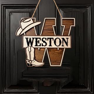 Western Welcome Sign, Cowboy Name Sign, Personalized Nursery Decor, West...