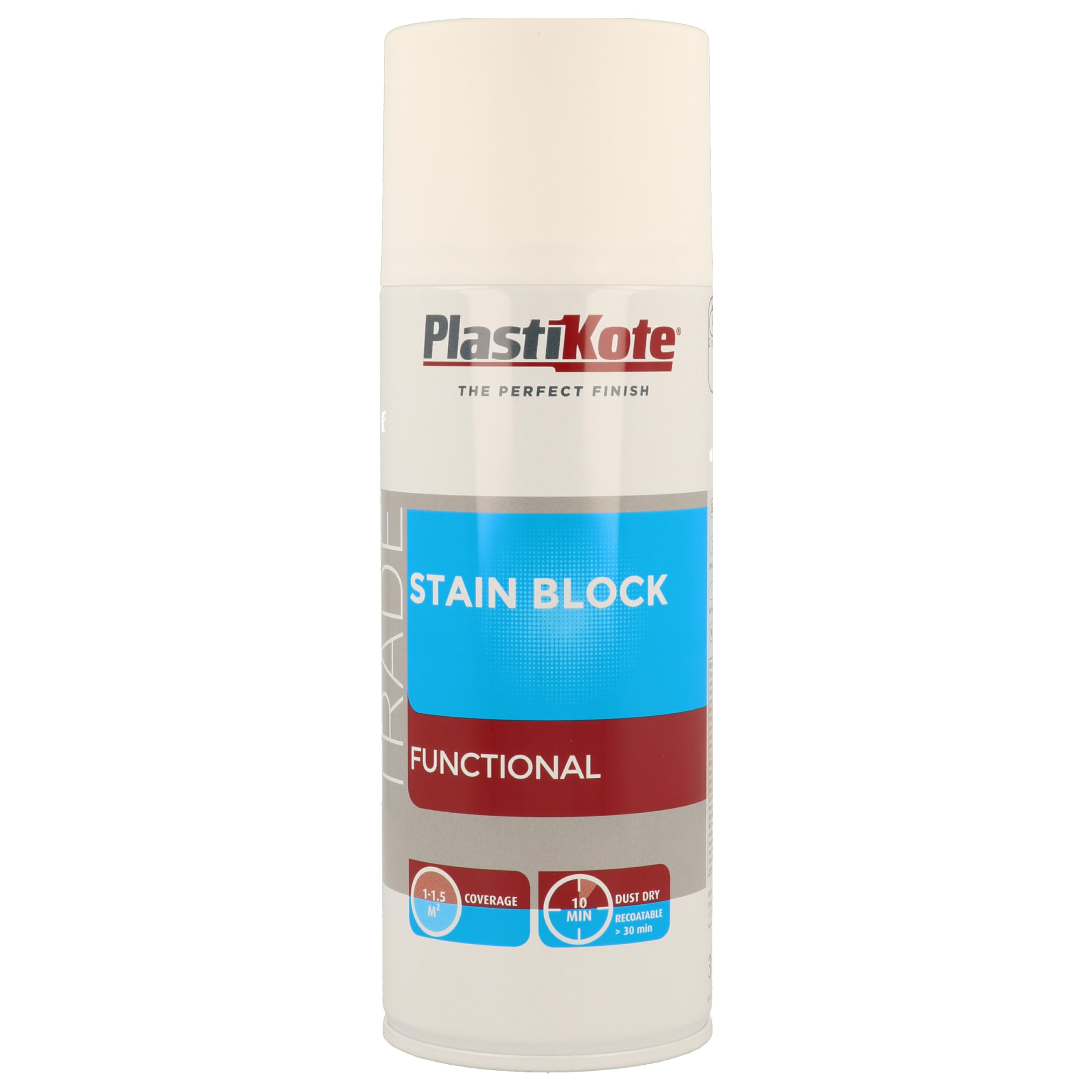 Stain Block Spray 400Ml, White, By Plastikote 8711347255498