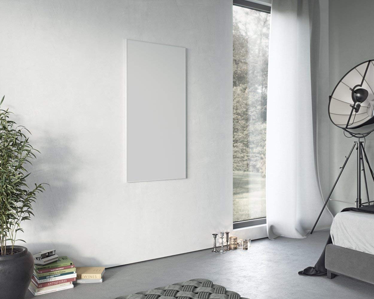 XIMAX Grzejnik na podczerwień panel aluminiowy 600 x 1200 x 25 mm 800 W, rama: biały