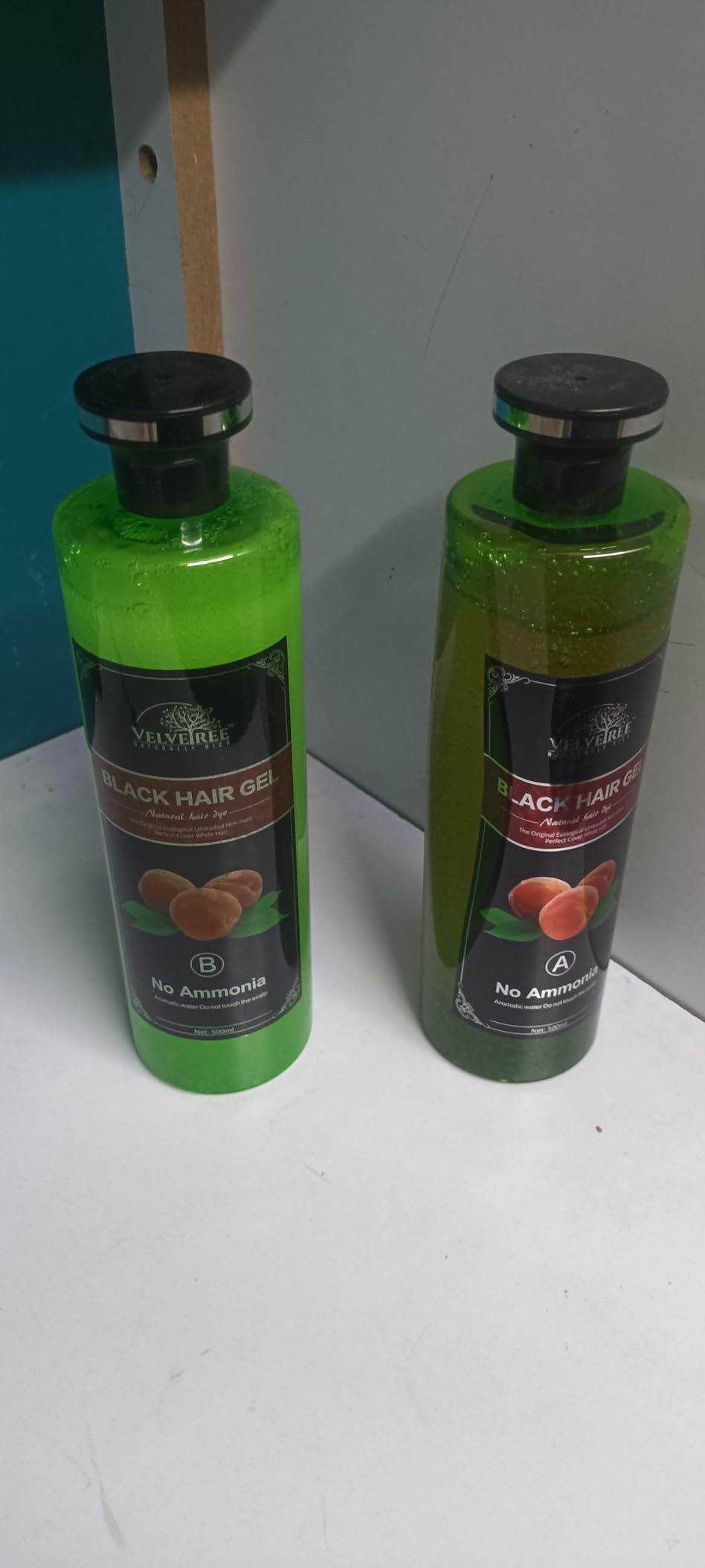 Aravli BEAUTE BLANC Fruit Vinegar Black Gel Color for Black Hair Care (500ml x 2) Amazon.in