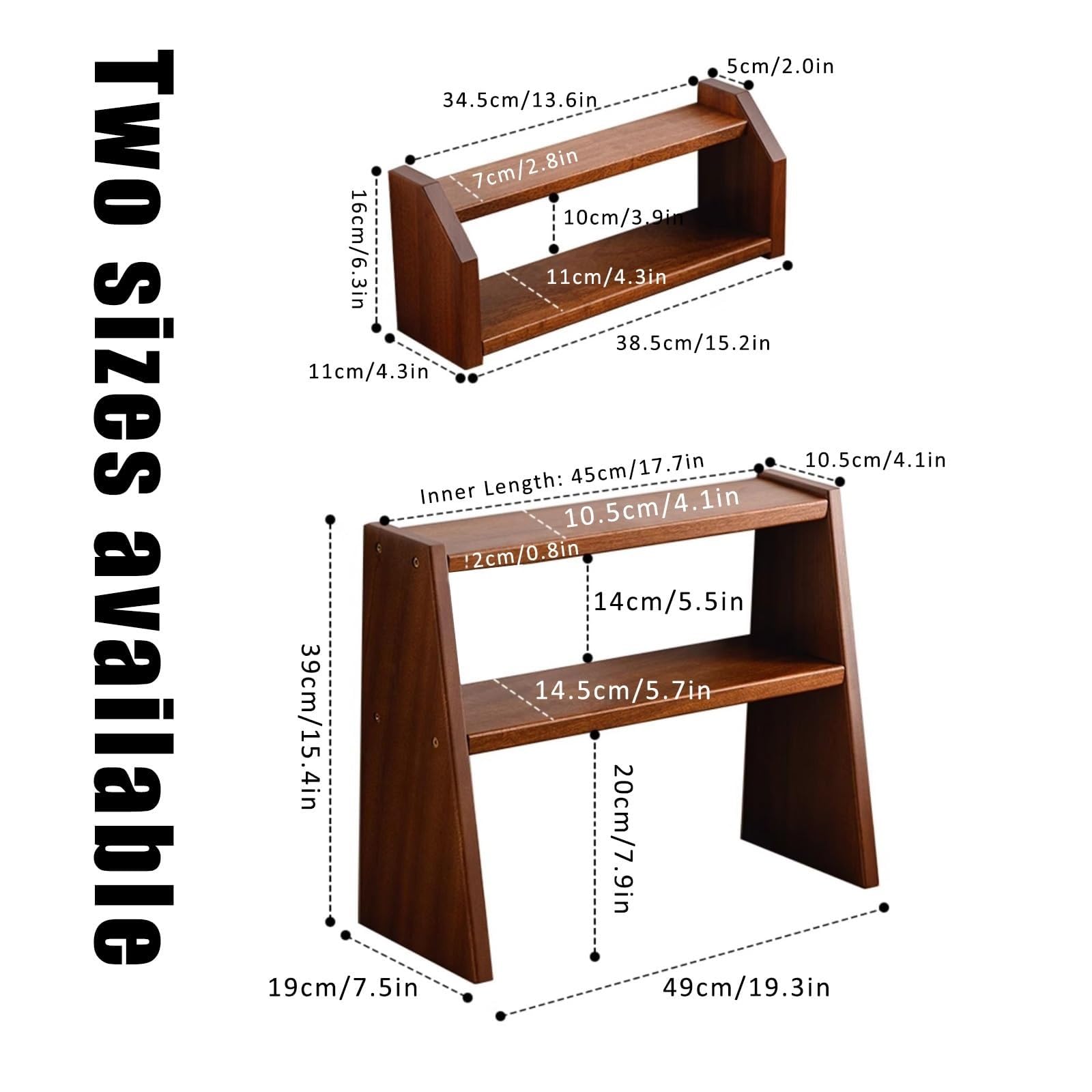 Generisch Tassenablage, Tischregal aus Holz – Mehrzweck-Kaffeebecherhalter und Gewürzorganizer für Küche und Esszimmer – Tischaufsteller (49 x 19 x 39 cm)