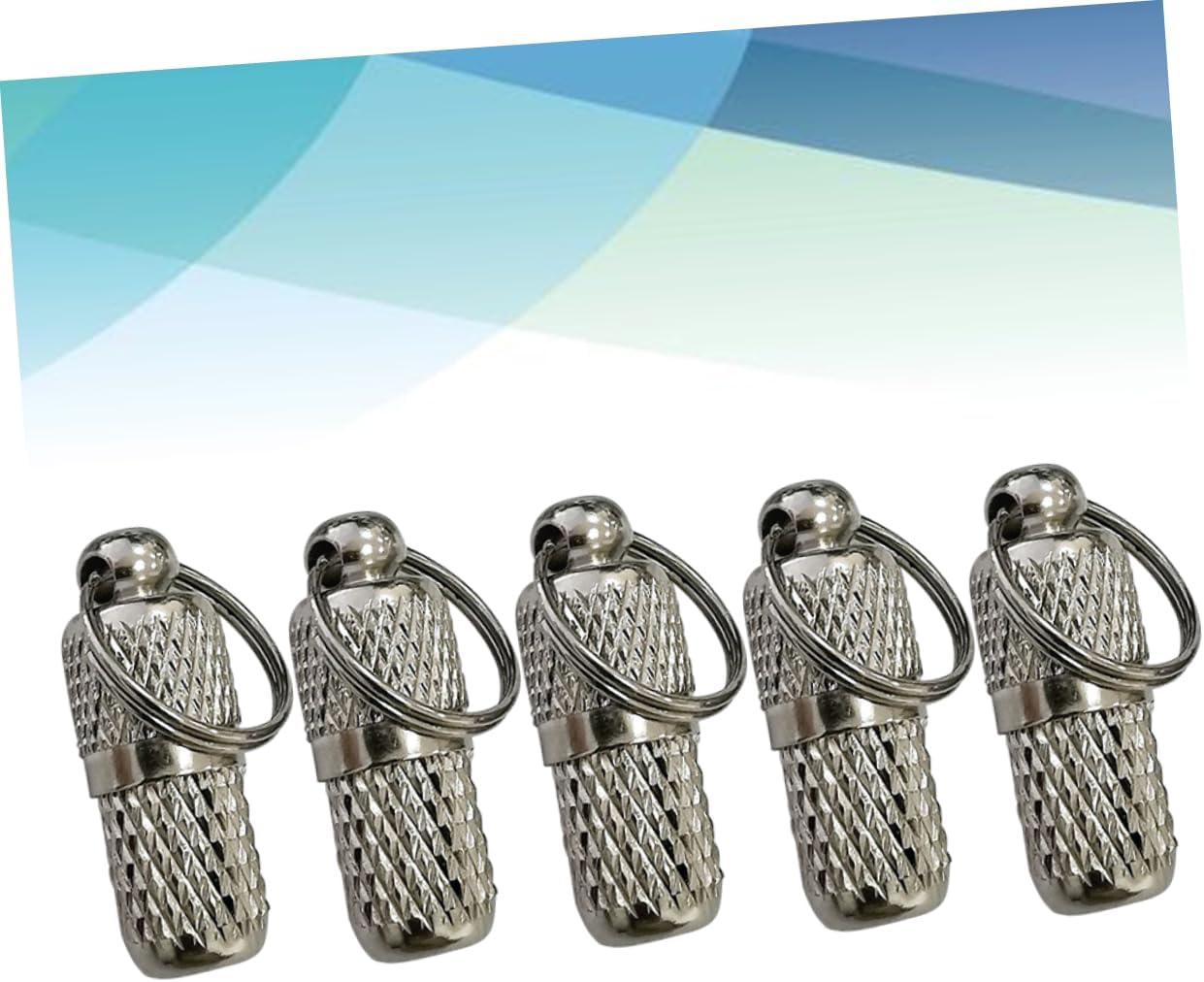 5Pcs PET Collar Hanging Pendant Anti-Lost Identity Plate Brass Silver | Ring, Lightweight Portable Attachment, Easy Carry for Pets, Silver Finish, Collar Accessory Set