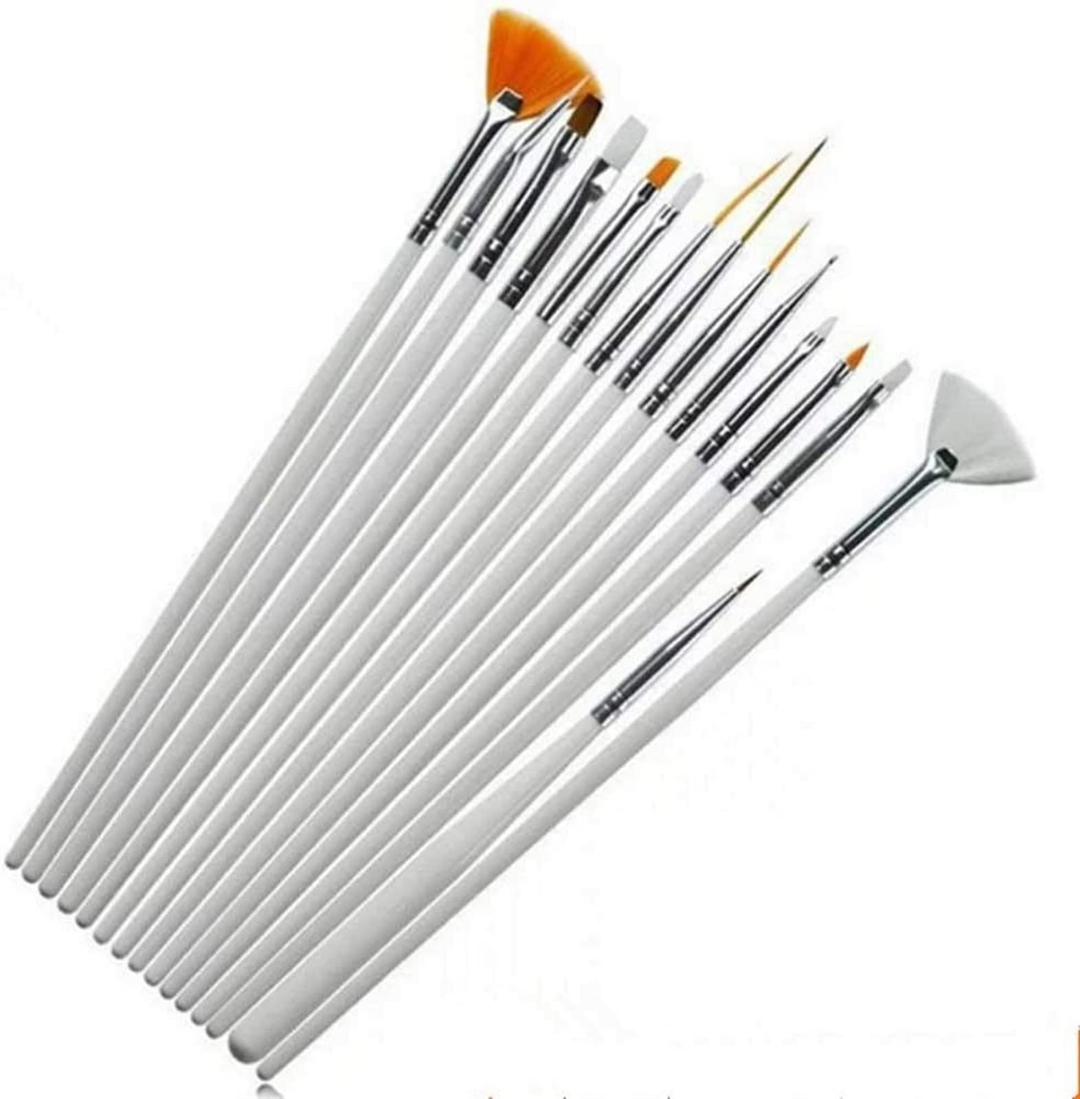 Set de 15 Pinceles Miniatura para Acuarela, Ideales para Detalles, Pintura acrílica, óleo y Acuarela. Mango de plástico con Gancho para facilitar su Uso.