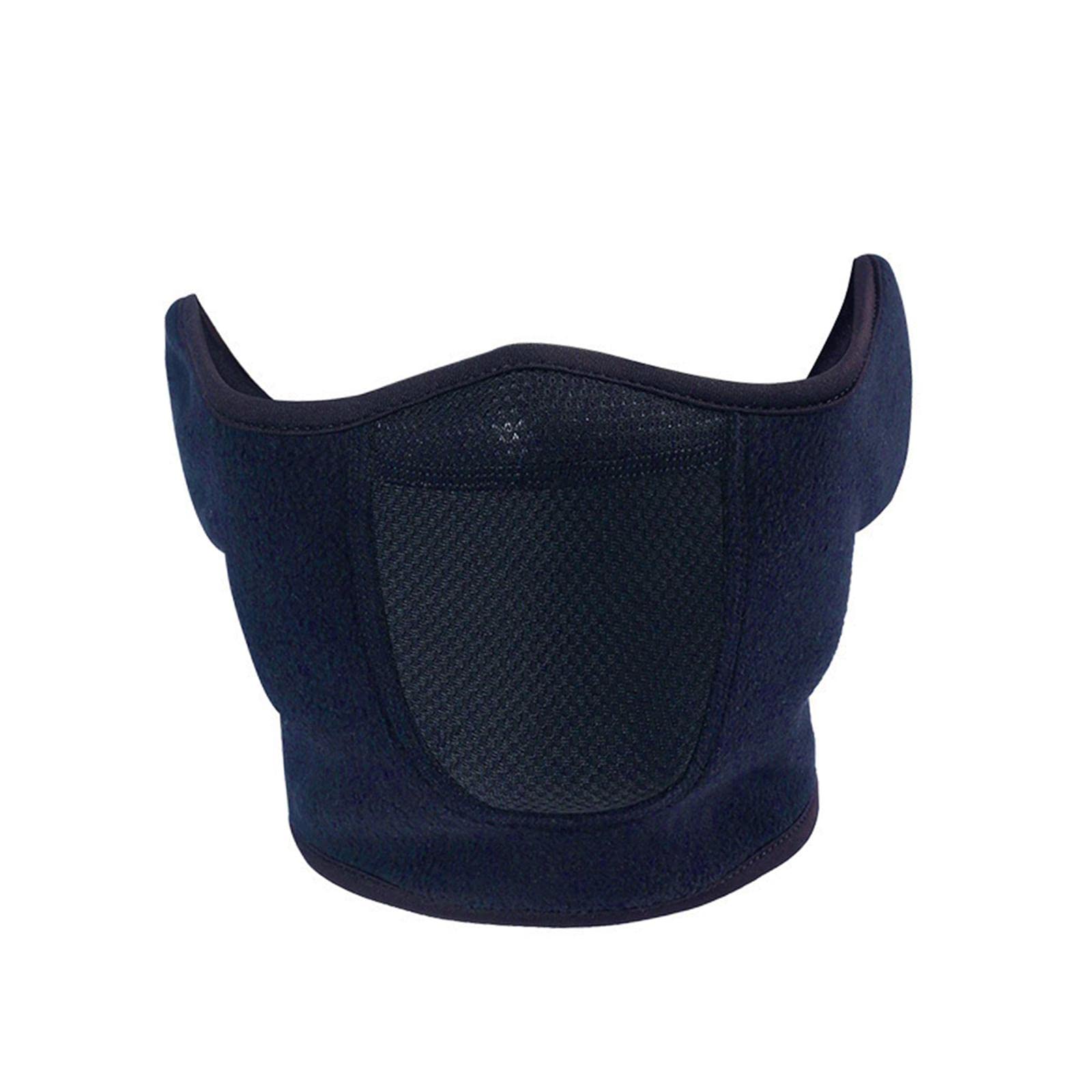 LICHTS Windproof Half Face Mask Earmuffs Breathable for Mountaineering Motorcycling Navy Blue-image-8