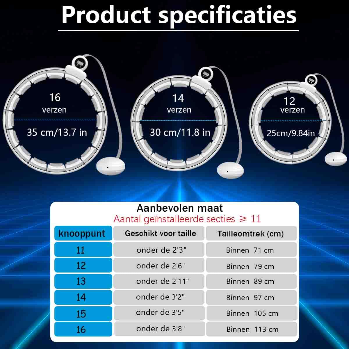 Smart Hula Hoop LETAO Smart Hoelahoep - Verstelbaar (taille 60-95 Cm), Met Teller Voor Calorieën En Rotaties, Roze LETAO Hoepel