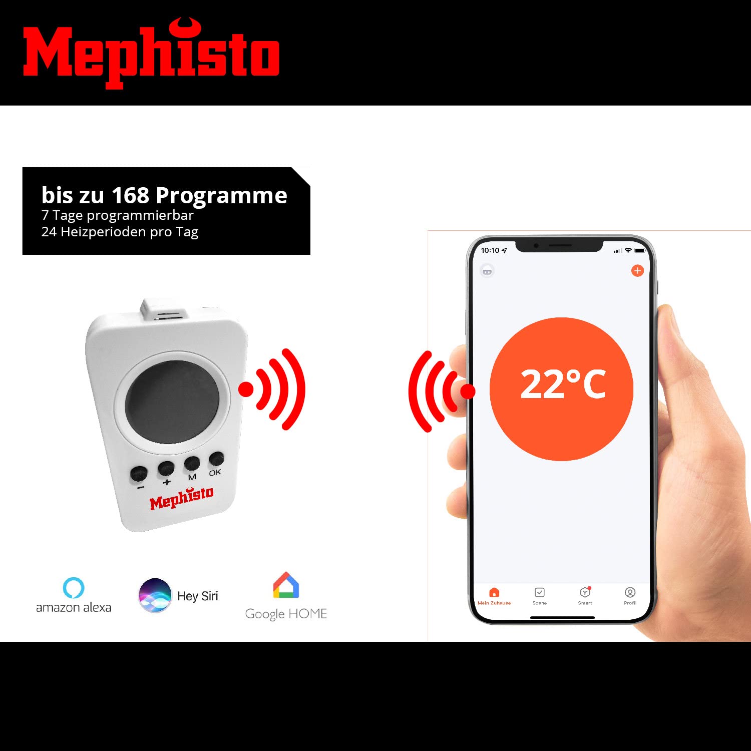 Mephisto Calefacción por infrarrojos, calefacción de pared y techo, ahorro de energía, calefacción eléctrica, incluye control remoto y termostato, control de aplicaciones Wi-Fi 300-1200 W, potencia en