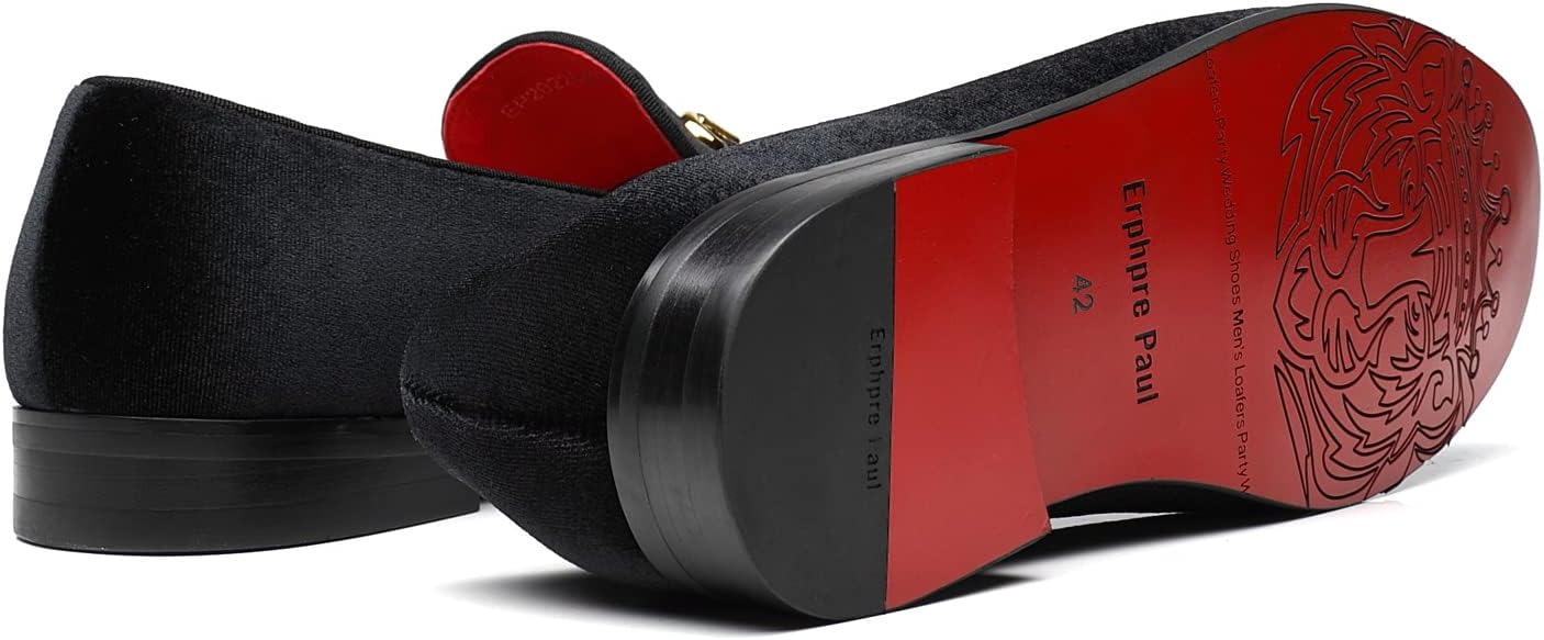 Men's Velvet Loafers Wedding Party Prom Homecoming Shoes - Image 6