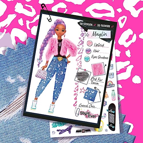 Canal Toys - Style 4 Ever - Fashion Designer Mode-Tablet - Kreatives Zeichen- und Bastelset für Kinder ab 6 Jahren - Kompletter Mode-Design-Studio Koffer mit Stoffen, Schablonen & Stickern - OFG 276