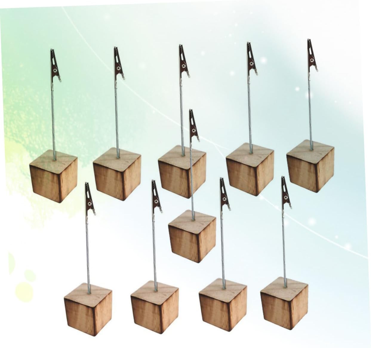 10pcs Rustic Wooden Photo Clip Holders for Wedding Restaurant and Event Seating Table Name Card Holders Simple Design for Memorable Occasions