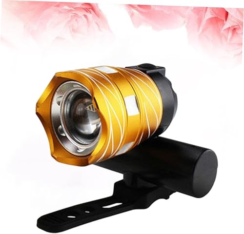 Miniatura 5 de Mountain Bike Headlight with Adjustable Mounts Wide Beam Battery-Powered LED Flashlight for Night Riding and Safety Compact Gold Bicycle Light for