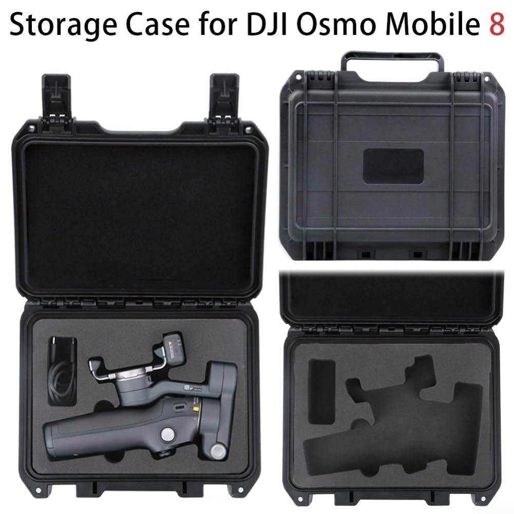 Custodia rigida da viaggio per DJI OsmoMobile 8, realizzata in materiale ABS impermeabile con scomparti per attrezzi