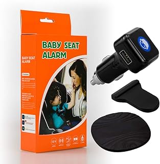 EASYGUARD BAS001 Baby Car Seat Alarm Reminder car Baby Seat pad Alarm System, Baby in Car Reminder Warning with Light and Sounds Remind When Power Off or Unbuckle DC12V