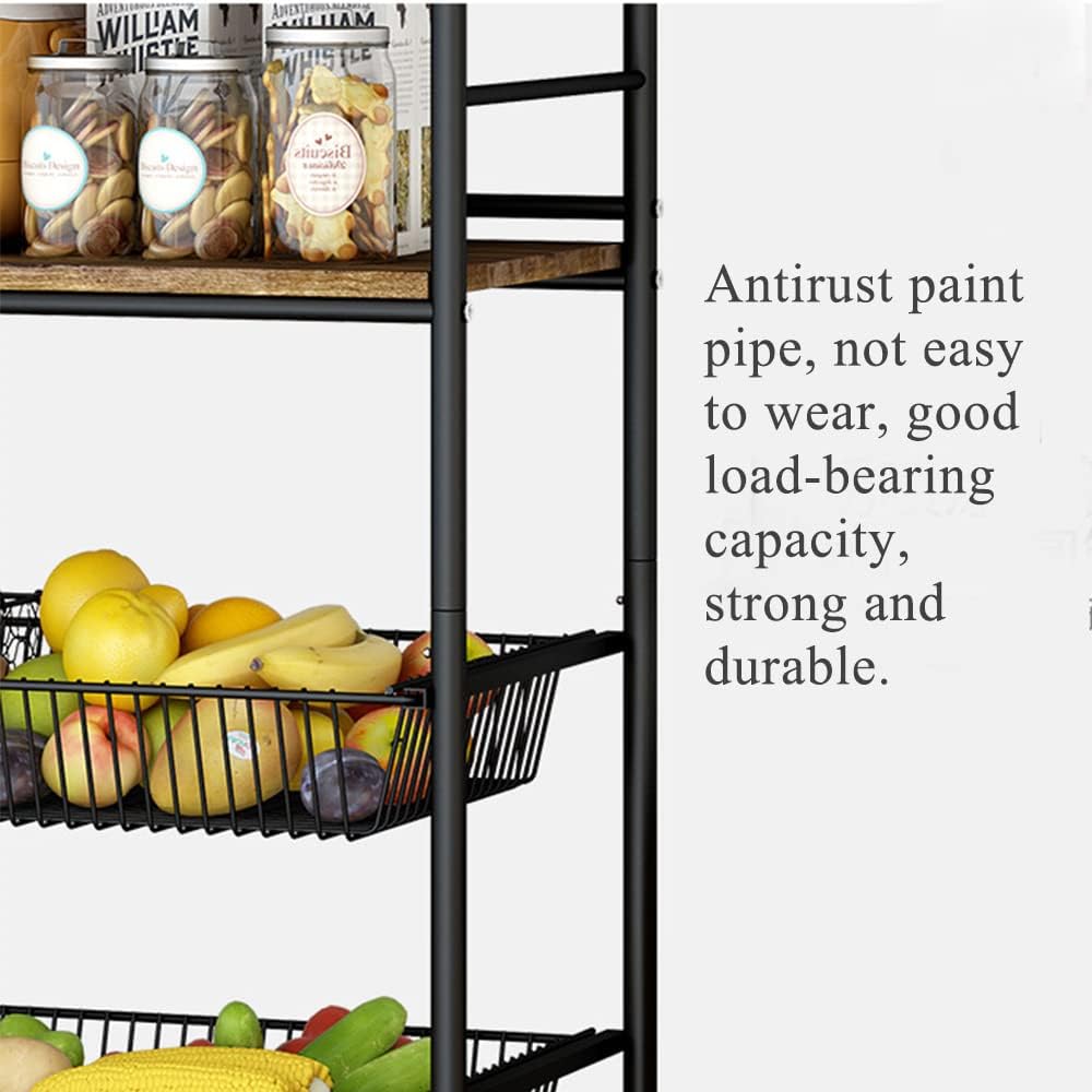 Tесh Dеаlѕ 🔥 5-Tier Kitchen Rack, MOAMUN Metal Standing Shelf Heavy Duty Storage Shelving Unit Organizer, Freestanding Metal Wire Storage Rack with Wheels for Kitchen Bathroom Garage Pantry Prоmо 40% оƒƒ 5-Tier Kitchen Rack, MOAMUN Metal Standing Shelf Heavy Duty Storage Shelving Unit Organizer, Freestanding Metal Wire Storage Rack with Wheels for Kitchen Bathroom Garage Pantry