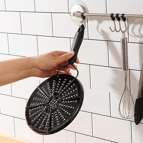 Miniatura 8 de Placa difusora de calor de hierro fundido, placa difusora de calor de olla esmaltada con soporte de mango caliente, estufa de llama abierta solamente