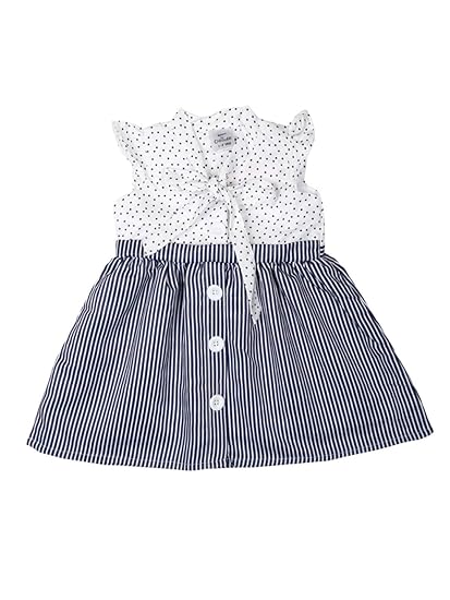 Doodle Girls Dresses, Frock for Girls, Collar Neck Digital Print Cap Sleeves Dress for Baby Girl