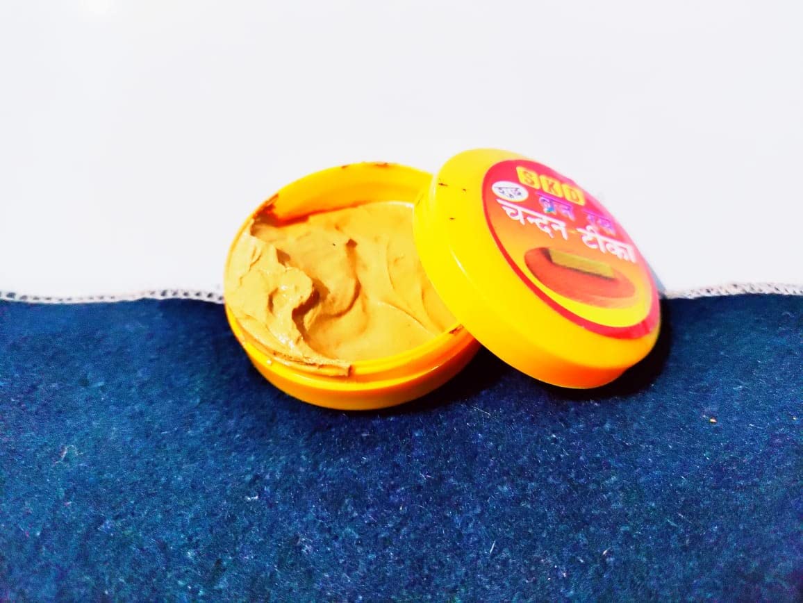 Pure Chandan Tilak Paste/Wet Chandan / चंदन तिलक/Sandalwood Paste/Set of 1 / for Rituals and Ceremonies/TEEKA, TIKA by NOHA MERCADO