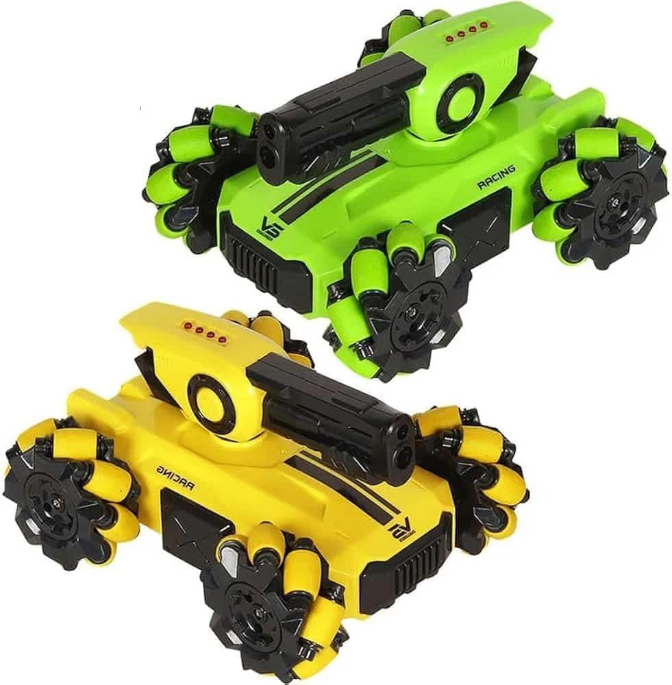 Pihura Kids Remote Controllers 2.4ghz Battle Tank Infrared Remote Control Car Toys Monster Control Shooting Tank Game Set - 2 Piece Set