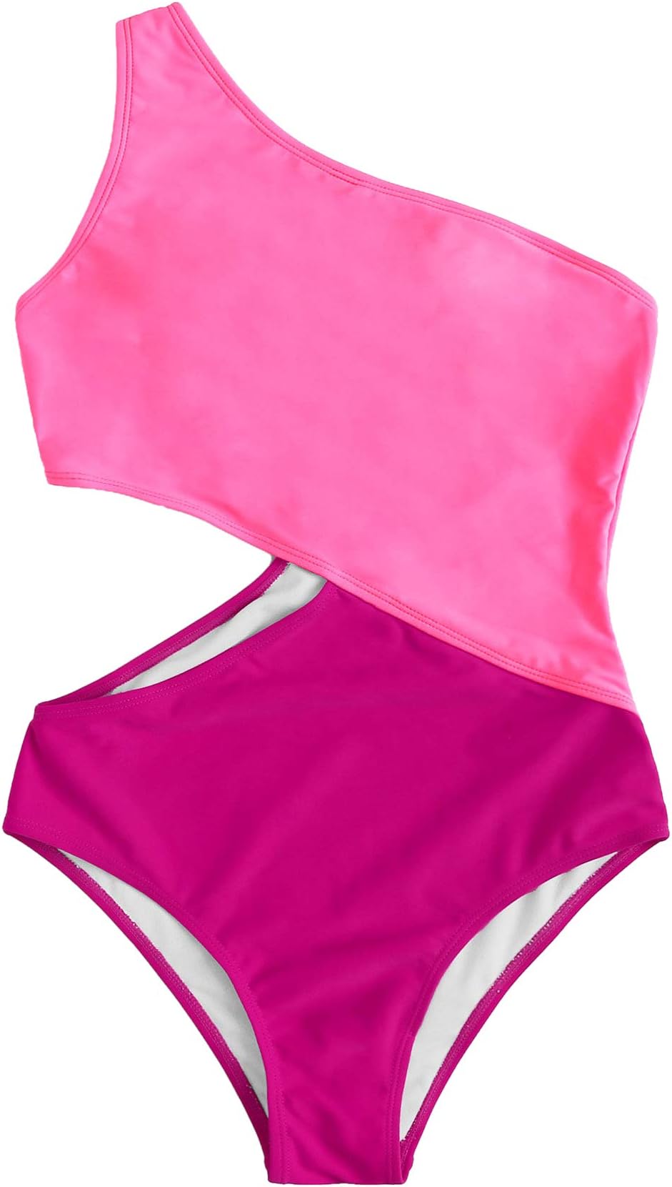 SweatyRocksWomen's Bathing Suits One Shoulder Cutout One Piece Swimsuit Swimwear Monokini