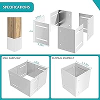 Vista 2 de Protectores de base de poste de acero inoxidable 304, rango ajustable de 3.3 a 6 pulgadas, protector para soporte de buzón de madera, protege