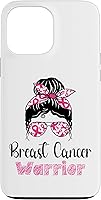 Vista 23 de iPhone 16 Breast Cancer Warrior Breast Cancer Awareness Case