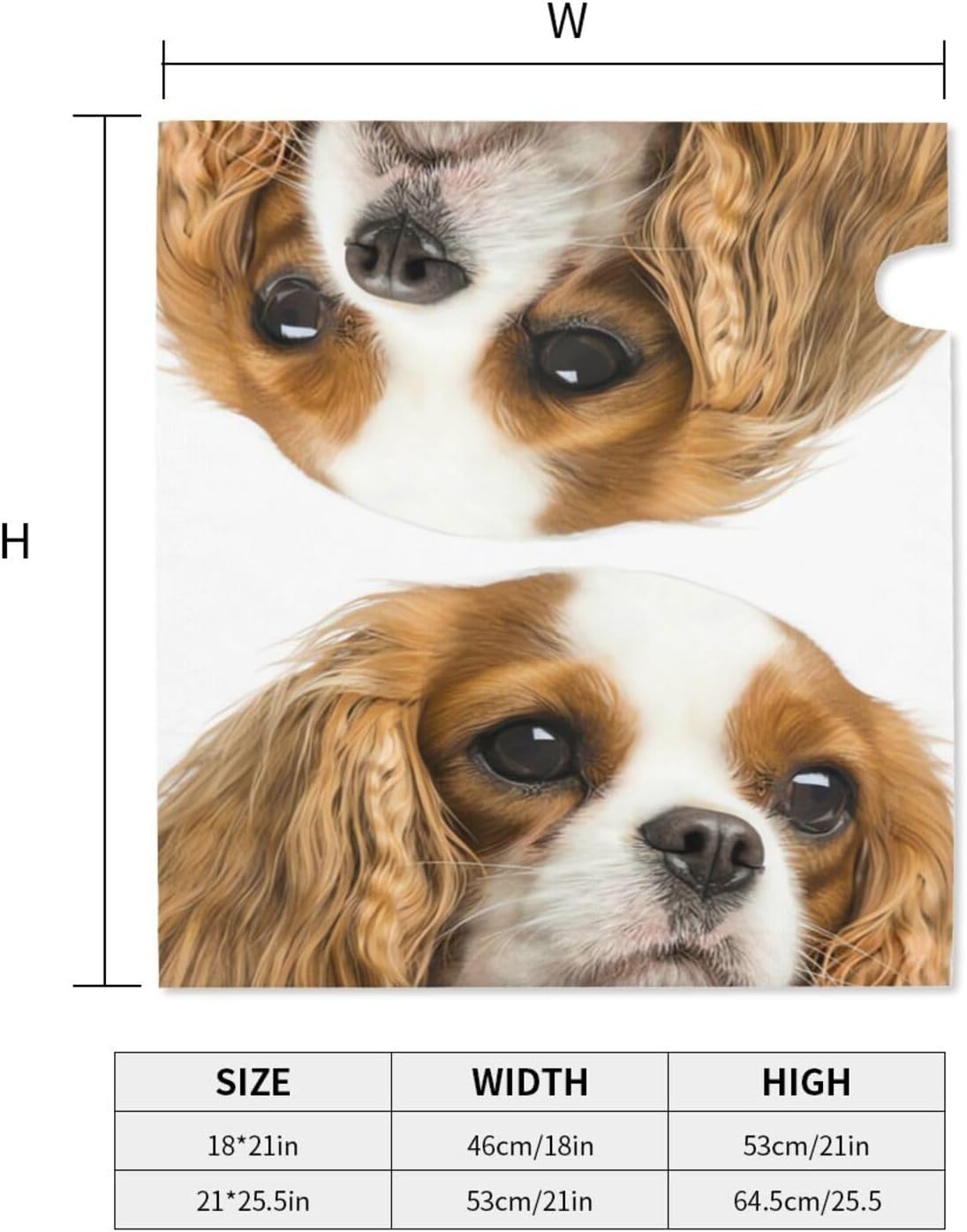 Cavalier King Charles Spaniel Dog Magnetic Mailbox Cover Standard Size Post Box for Outdoor Garden Yard Home Decor 21x18 in