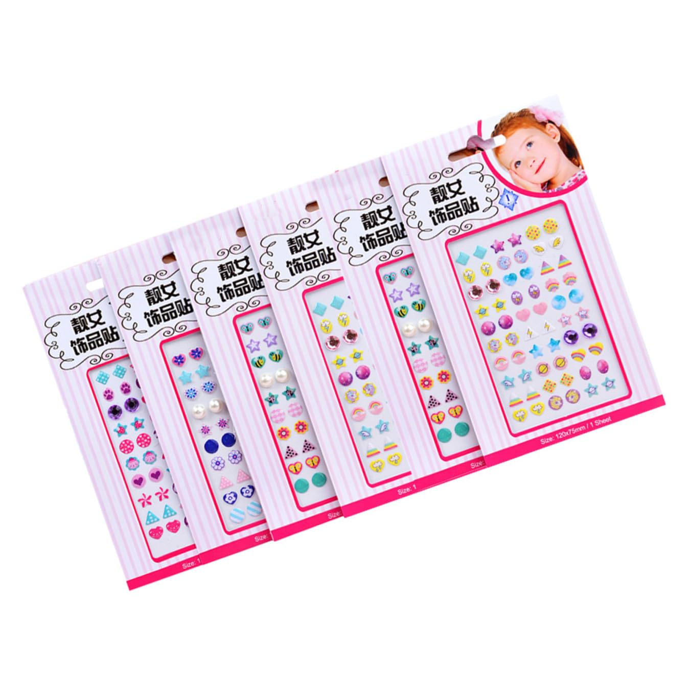 FRCOLOR 18 Fogli Adesivo Per Unghie a Stella Creazione Di Gioielli Decalcomania Scrapbooking Per Bambini Bomboniere Pasquali Ornamento Per Unghie Pianeta Borsa Da Festa Gemma Ragazzina