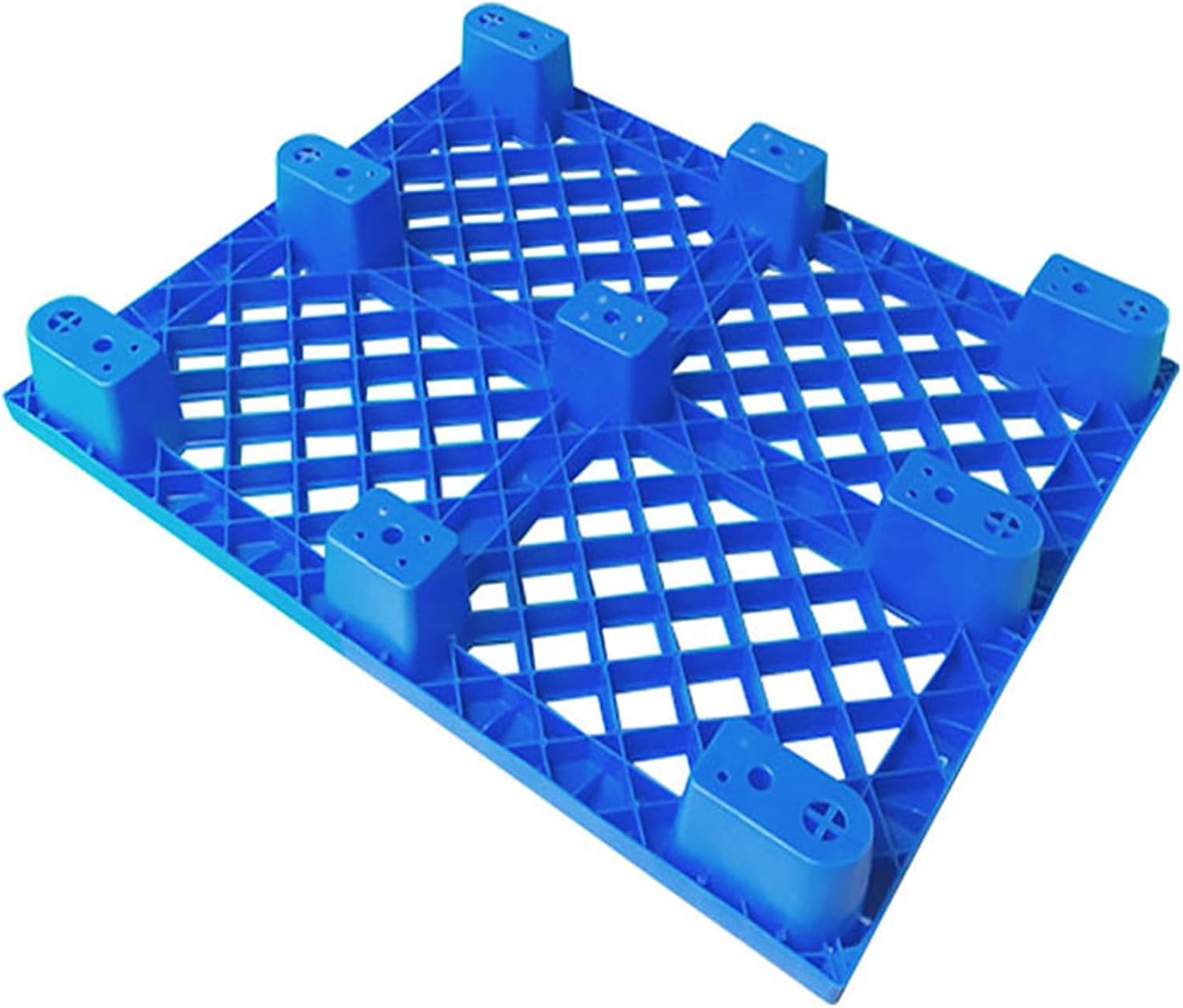 EMYJAY Cargo Pallet，Shipping Grid Pads Logistics Pallets Storage Pallet Ventilation and Grid Surface Increase Resistance to Goods from Slipping (Color : Blue, Size : 80x100cm)