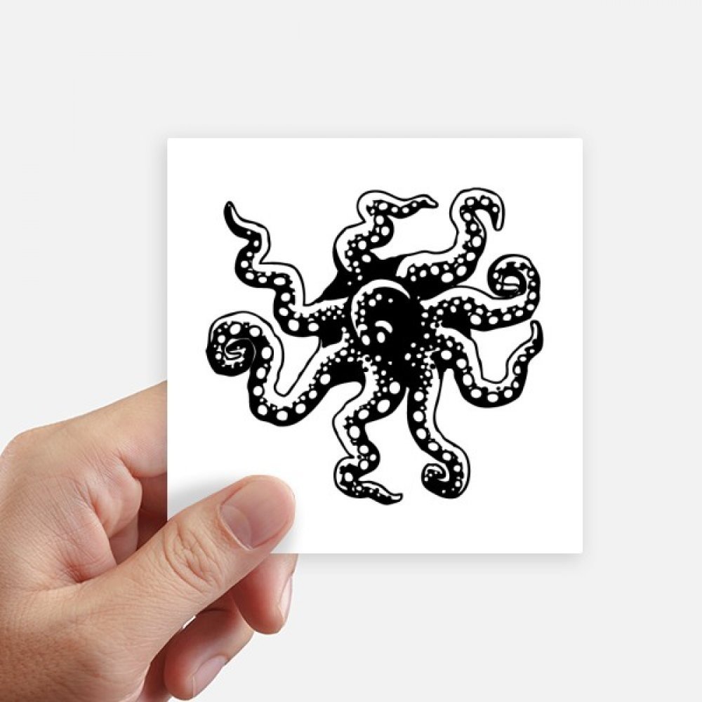 Sticker pieuvre noire pour personnaliser votre ordinateur et votre valise de voyage 10cm