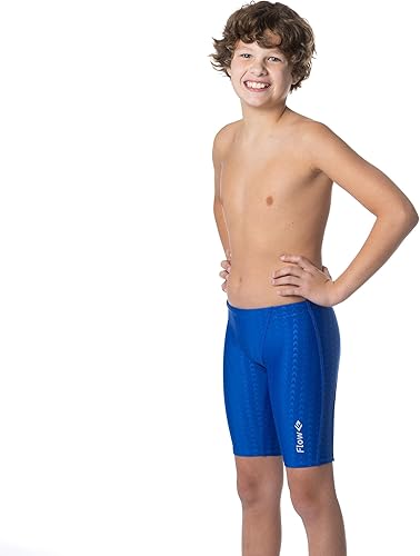 Miniatura 2 de Flow Accelerate Swim Jammers - Pantalones cortos de natación talla 21 a 32 para niños en negro, azul marino y azul, Negro, 21