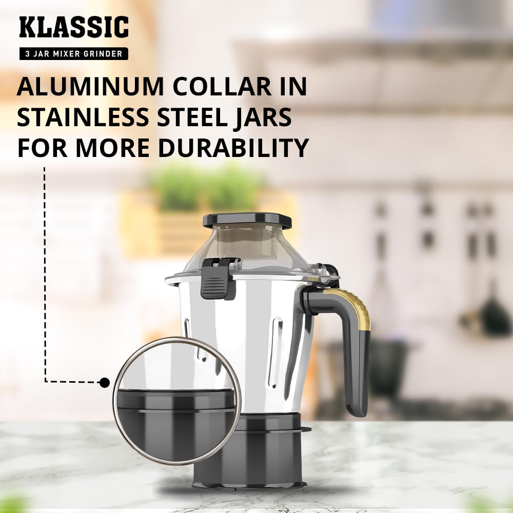Havells Klassic Mixer Grinder - Powerful & Durable -4
