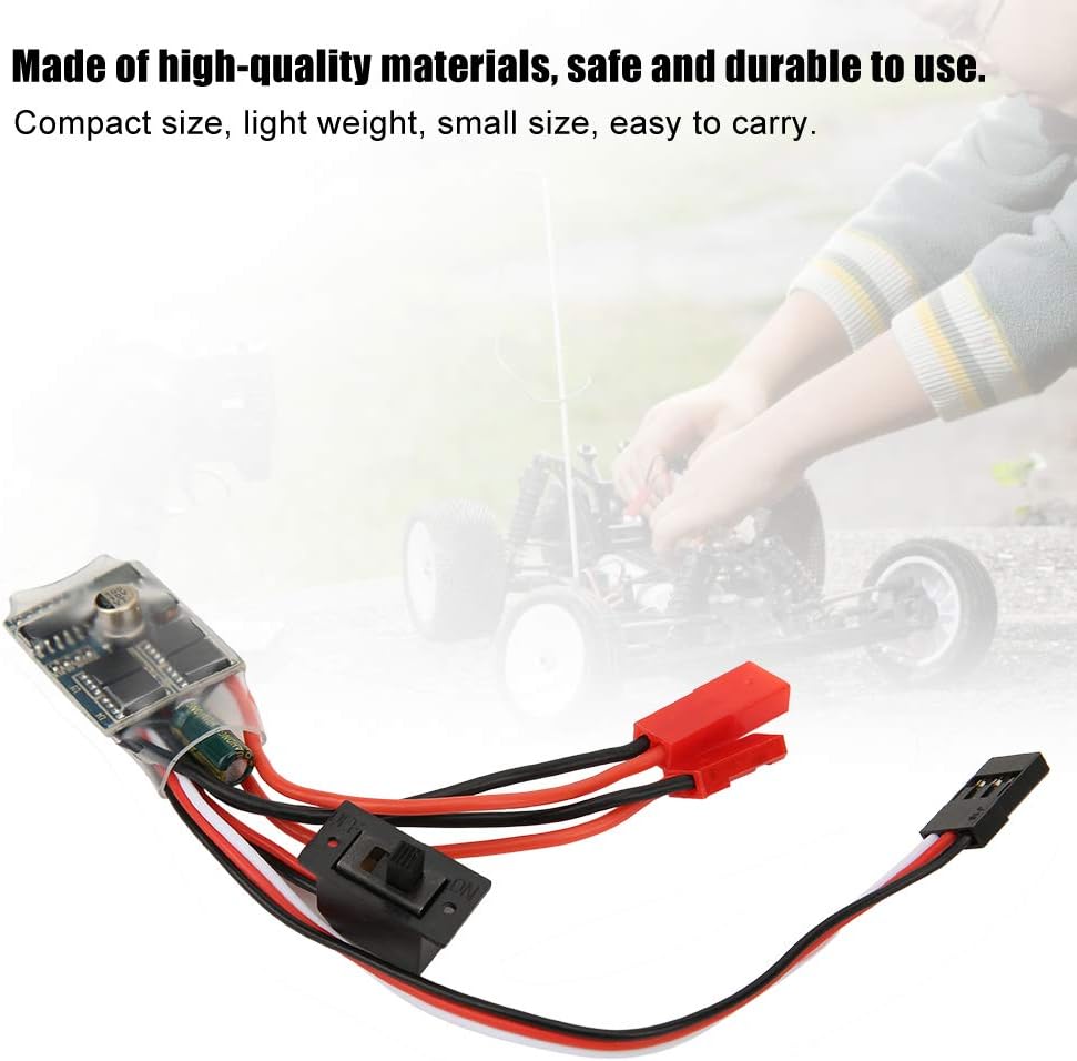 Brushless ESC, 30A 4-8V Sensorless Motor Speed Controller, High Performance for RC Cars Boats Drones 1/16 1/18 1/24 Scale Hobbyists