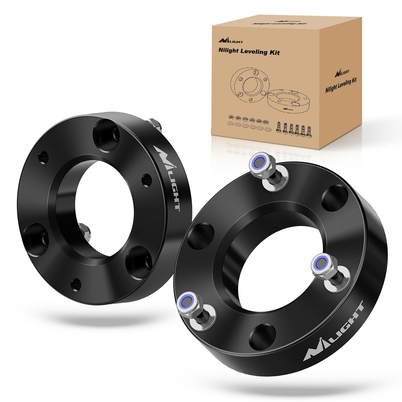 Nilight 2" Front Leveling Kit for Ford F-150 2004-2026 2WD/4WD | 1.34" Thick Strut Spacers Raise the Front Approx 2" to Improve Stance and Ground Clearance for Off-Road Driving