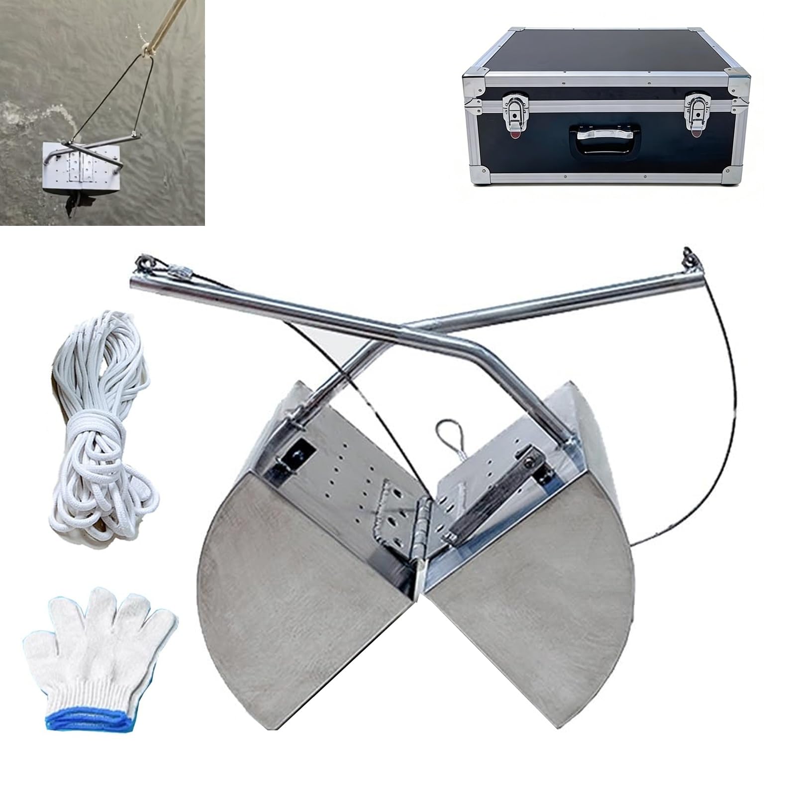 Strumento portatile per campionamento fanghi con uscita dell'acqua e corda da 20 m, campionatore accurato per monitoraggio ambientale e analisi sul campo